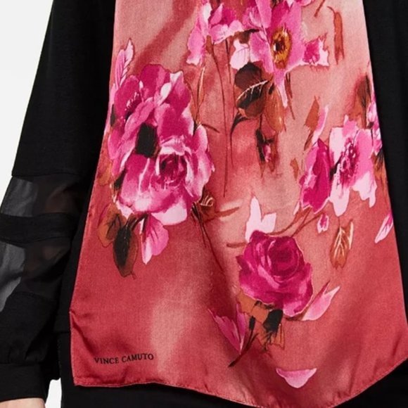 Vince Camuto Ombre Tea Rose Silk Oblong Scarf - Picture 2 of 3